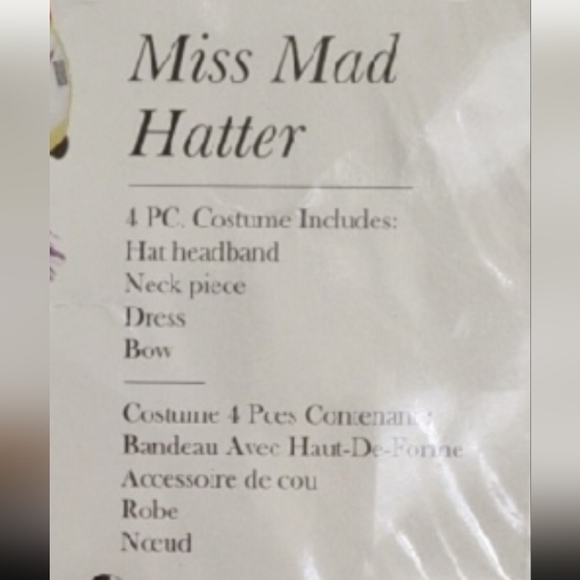 Leg Avenue Miss Mad Hatter Costume - Purple, Black, and Yellow - Picture 11 of 11